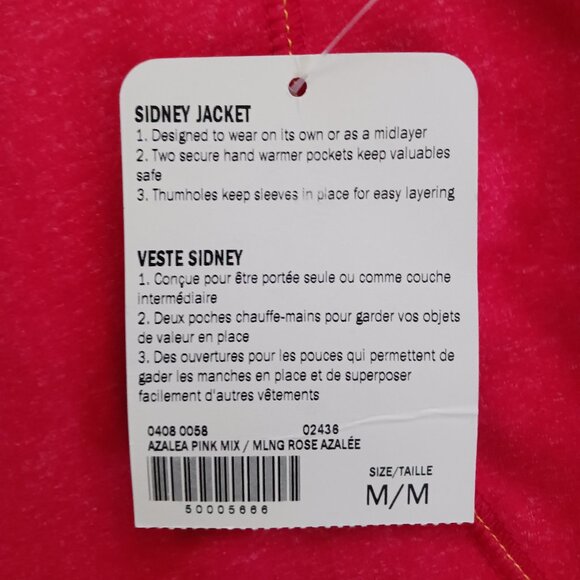 NWT ROOTS Sidney Jacket Women's Size Medium Pink Full Zip Jacket Pockets - Picture 10 of 14